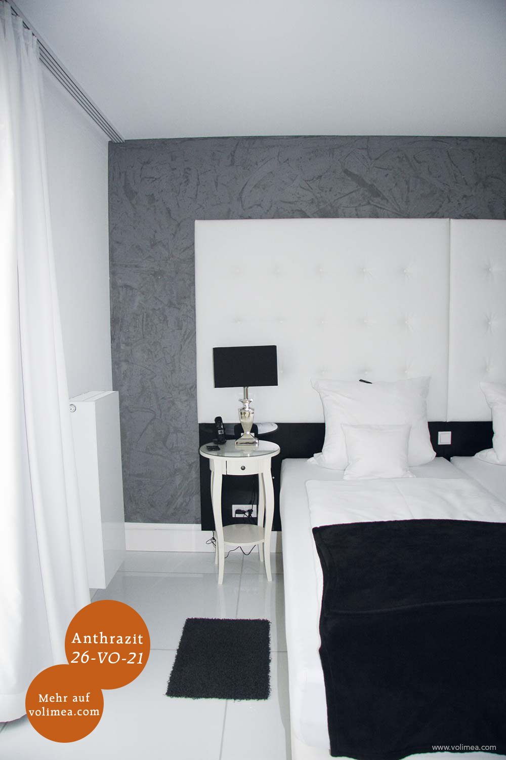 Mikrozement fugenlose Volimea Wandbeschichtung in einem Hotel - Edelweiss 26-VO-21